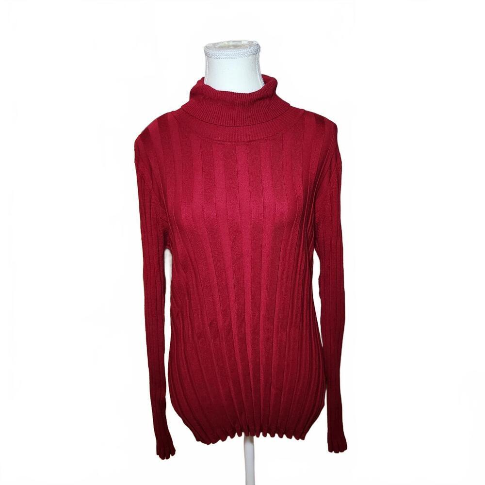 Style & Co. Women's Red Turtleneck Sweater Size L